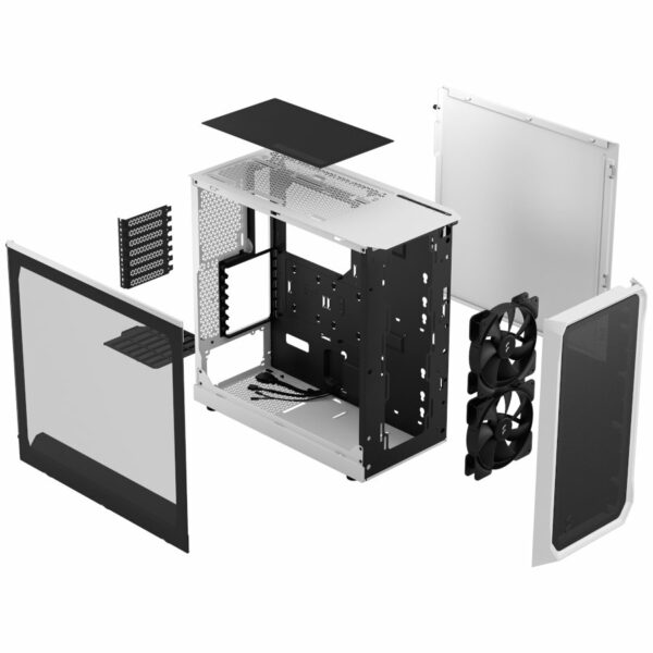 Fractal Design Focus 2 – White – TG Clear Tint - ATX Case - Image 3