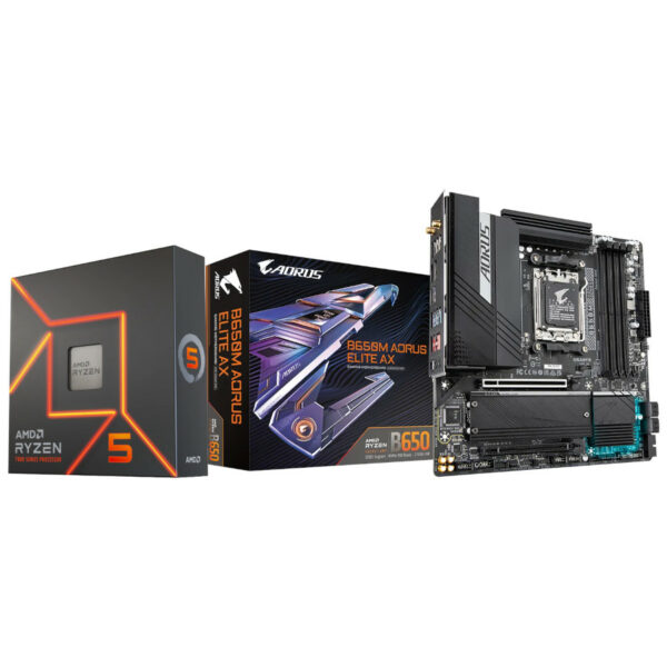 Bundle - Gigabyte B650M AORUS ELITE AX + AMD Ryzen 5 7600X