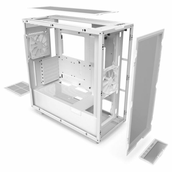 NZXT H7 Flow - White - Tempered Glass - ATX Case - Image 2