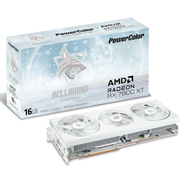 PowerColor Hellhound Spectral White - AMD Radeon RX 7800 XT 16GB