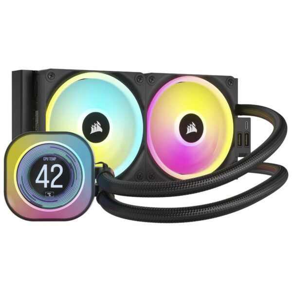 CORSAIR iCUE Link H100i LCD - Black - 240mm - Liquid CPU Cooler