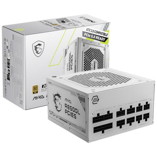 MSI MAG A850GL PCIE5 White - 850W PSU