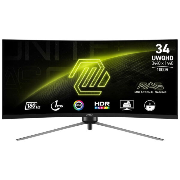 MSI MAG 345CQR - UWQHD VA - 34" 3440 x 1440p 180Hz - Gaming Monitor