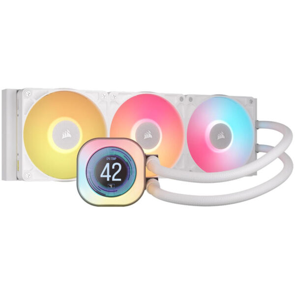 CORSAIR iCUE Link Titan 360 RX LCD - White - 360mm - Liquid CPU Cooler