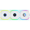 Lian Li UNI Fan SL Wireless LCD - Reverse Blade - White - Triple Pack - 120mm Fan