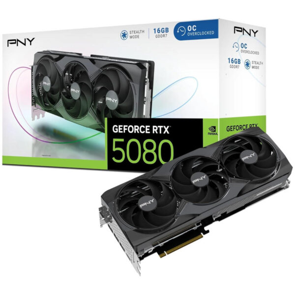 PNY Overclocked Triple Fan - GeForce RTX 5080 16GB