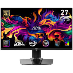 MSI MAG 271QP X28  - QHD QD-OLED - 27" 2560 x 1440p 280Hz - Gaming Monitor
